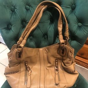 B Makowsky large soft leather Satchel handbag